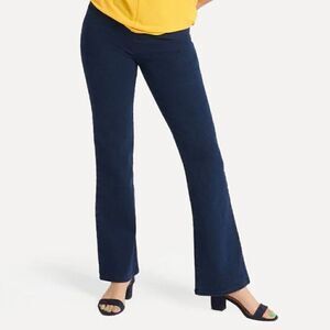 Betabrand Bootcut 4 Pocket Yoga Denim Jeans Dark Indigo Women XL Stretch Pull On